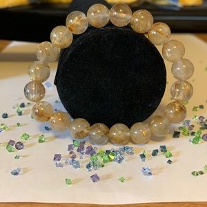 Natural Quartz Rutilated crystal bracelet 天然髮晶手鍊